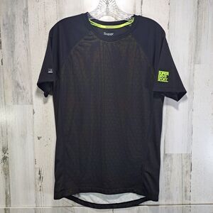 Superdry Sports Active Fit Training Shirt Men's Sz S Black Mesh 2 Panel Workout